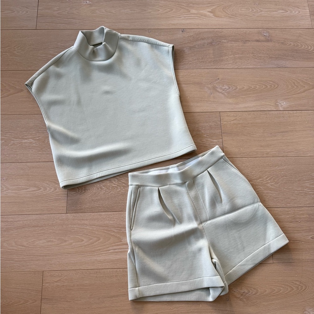 Leze The Label Green Matcha Set - Lani Top & Shorts